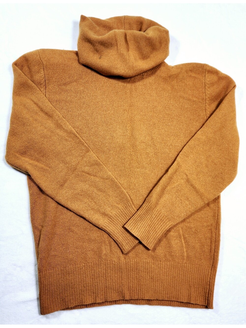 Vintage Evan Picone Lambswool Angora Blend Turtleneck Sweater Orange Color M